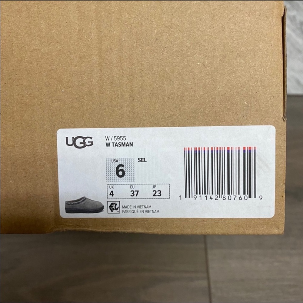 UGG | Tasman Slippers Seal Grey Blue Size 6 New - Picture 9 of 11